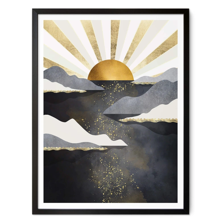 Poster SpaceFrog Designs - Goldene Dämmerung 