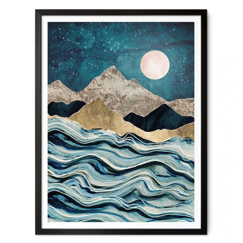 Poster SpaceFrog Designs - Bleu Indigo 