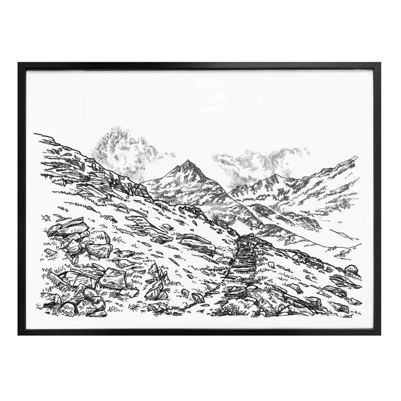 Poster Sparshott - Le paysage montagneux 