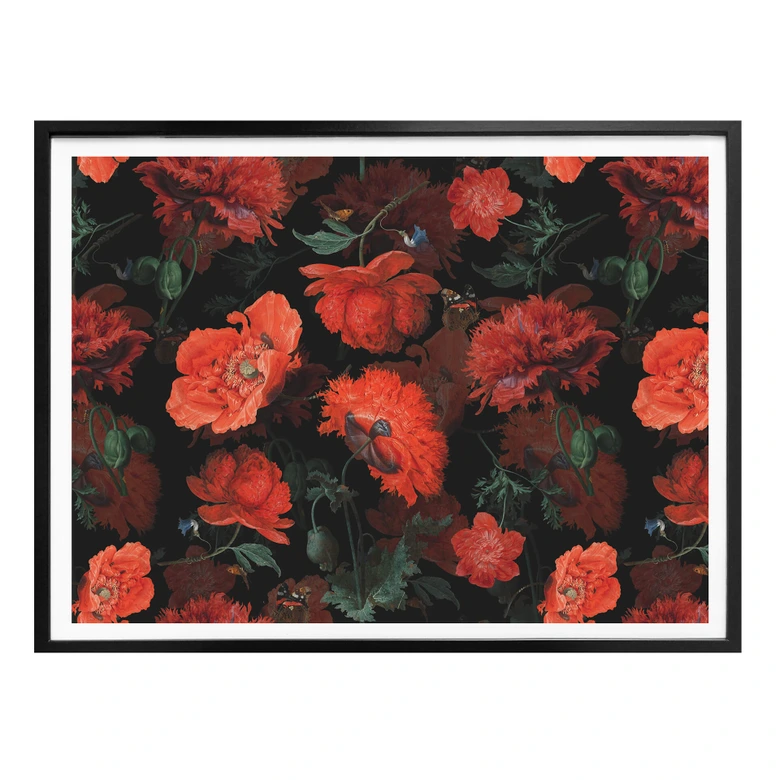 Poster UN Designs - Rote Blüten 