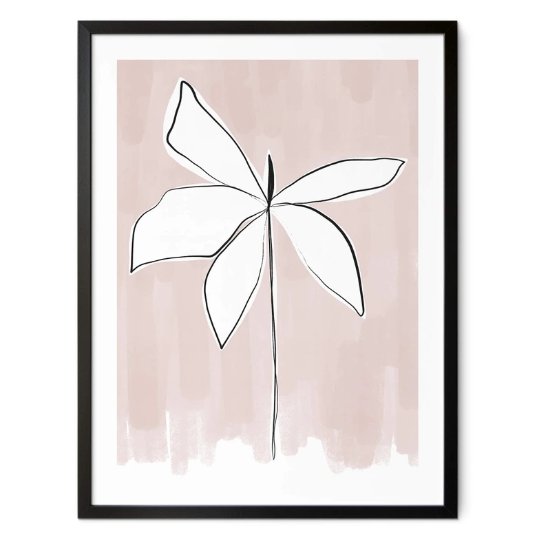 Póster uplusmestudio - Line Art - El pétalo perdido 