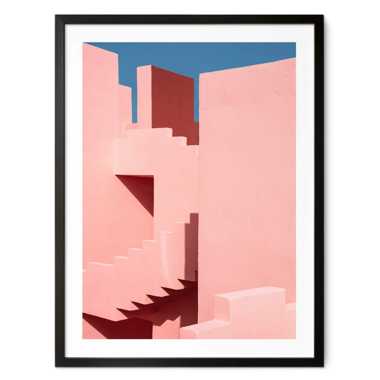 Poster Wride - La Muralla Roja - Rosa Architektur 