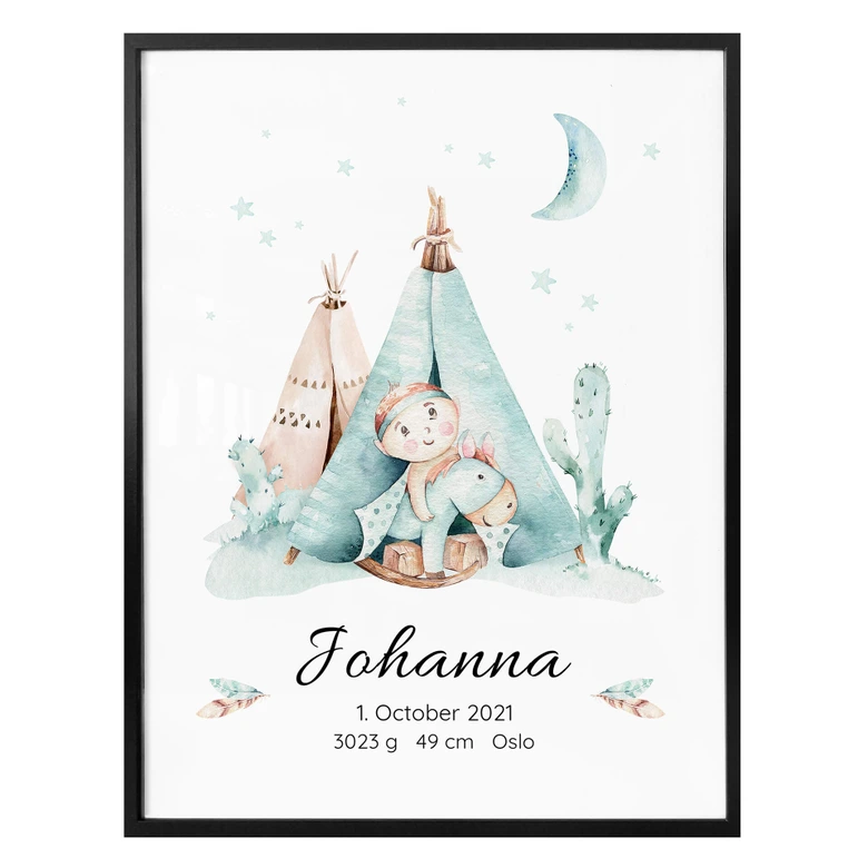 Personalisiertes Poster Kvilis - Indianer 