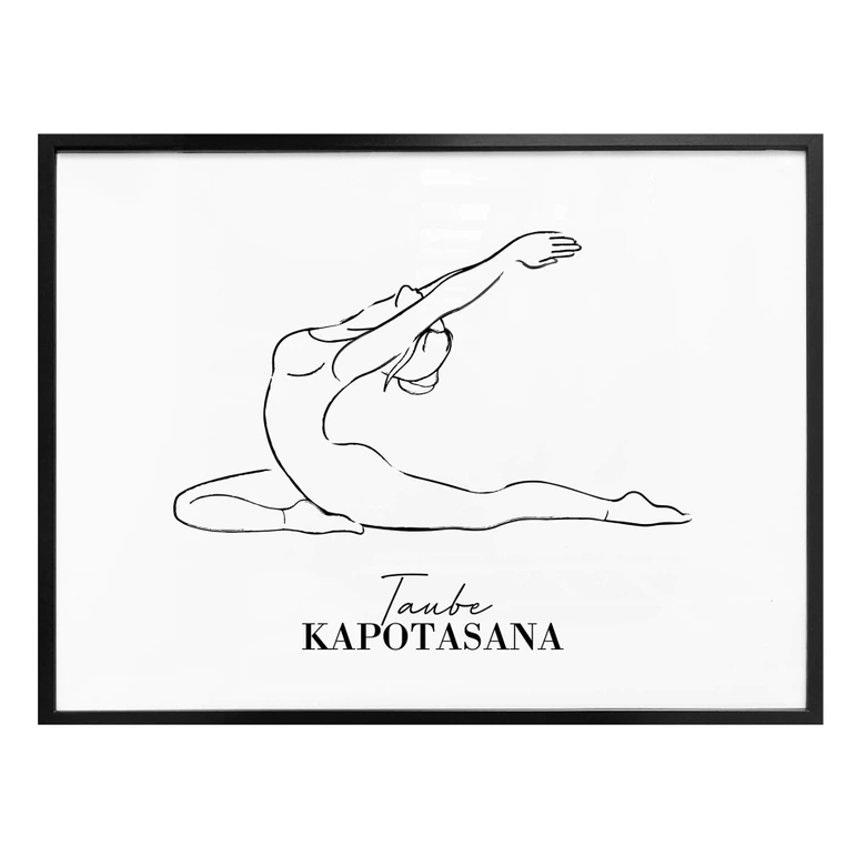 Poster Yoga - Colombe - Line Art 