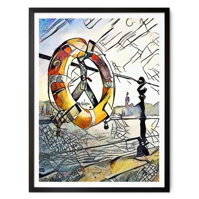 Poster Zamart - Kandinsky trifft Hamburg am Hafen 