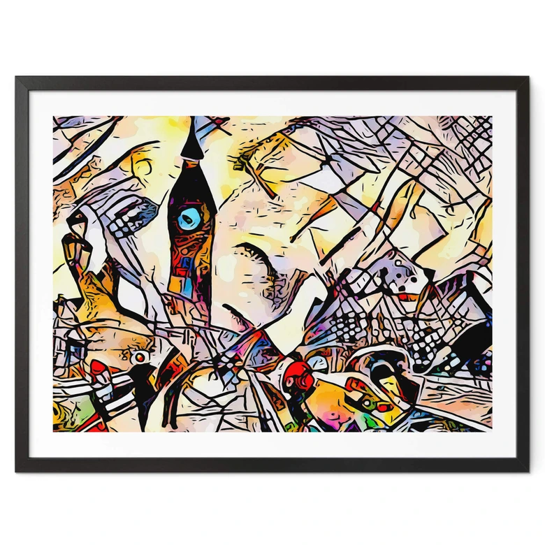 Poster Zamart - Kandinsky trifft London Big Ben 