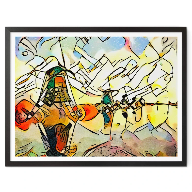 Poster Zamart - Kandinsky trifft Niederlande Windmühlen 