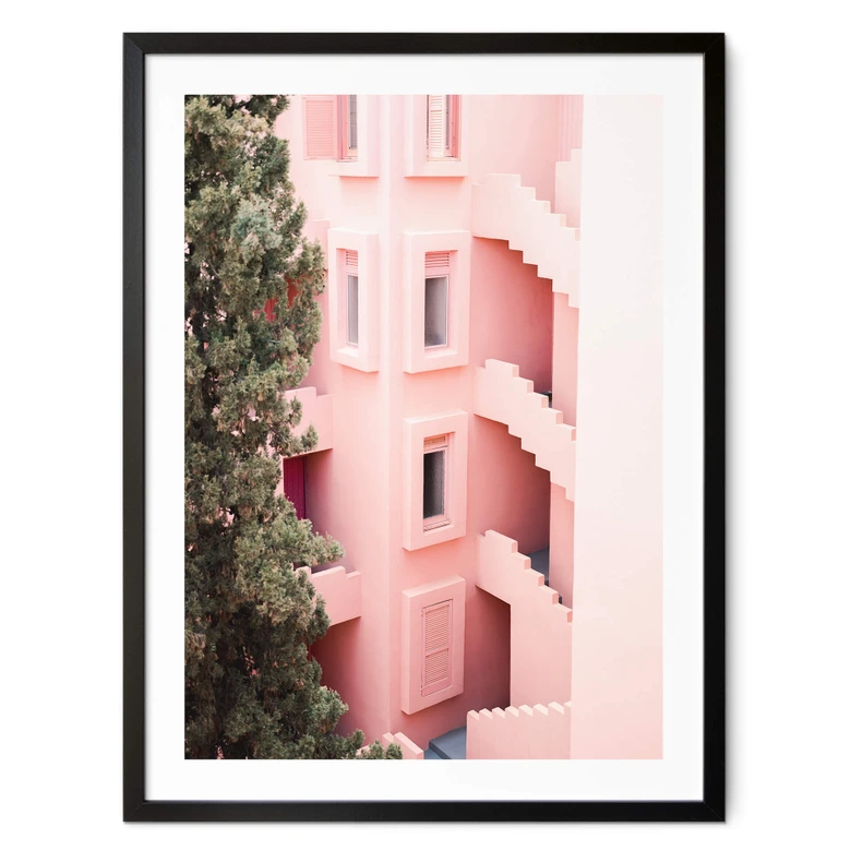Poster Zwart - Mediterrane Architektur 