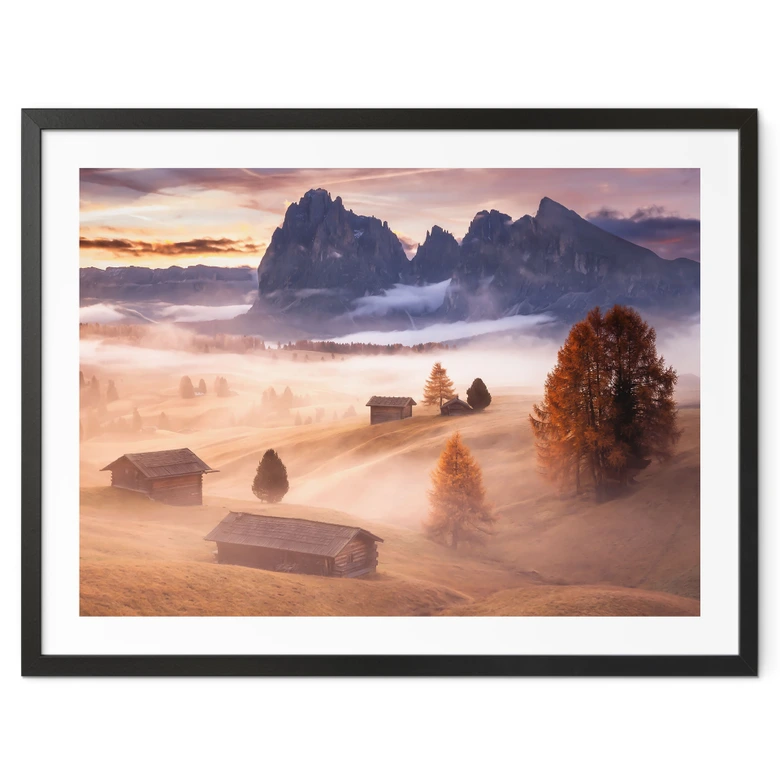 Poster Herbstnebel in den Alpen - Selagea 