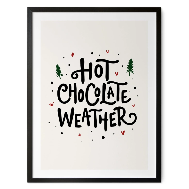 Spruchposter Winter - Hot Chocolate Christmas Print - Soley 