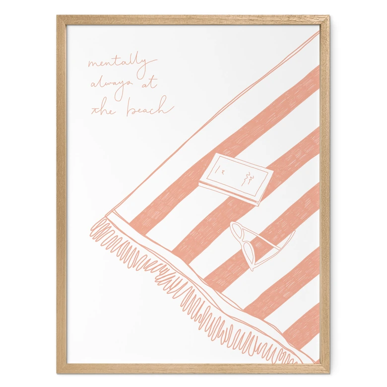 Poster Nostalgie de la plage et de la mer - Soley 