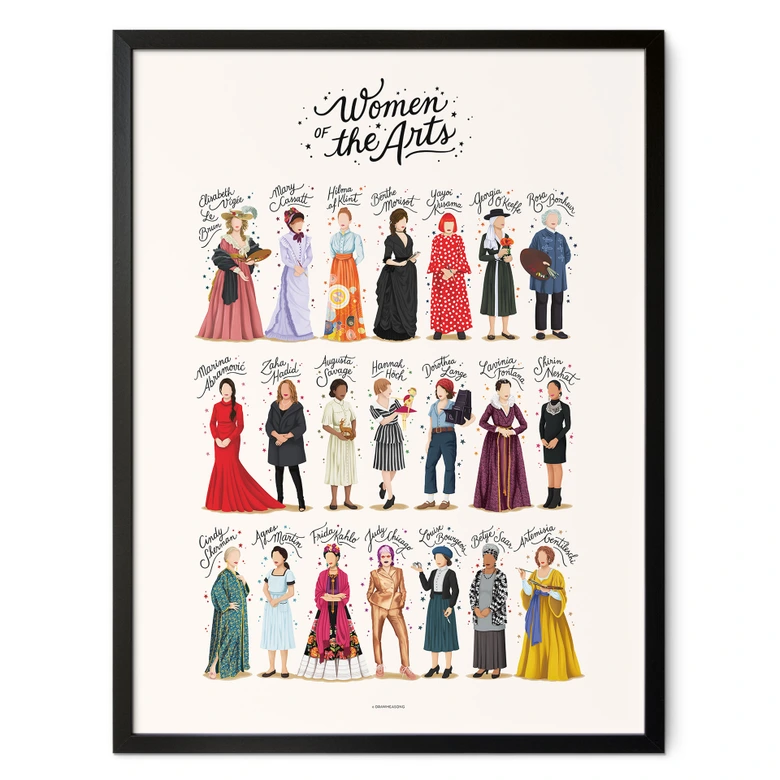 Póster Mujeres famosas en el arte - Tohmé 