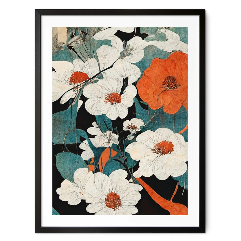 Blumen Poster Asiatische Blütenpracht - Treechild 