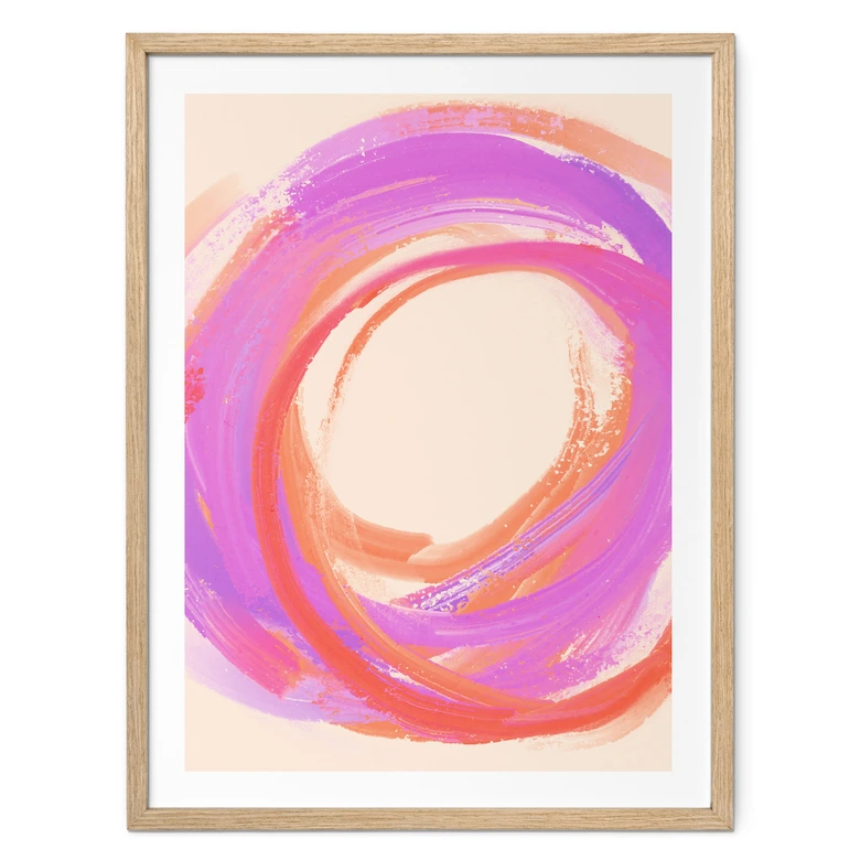 Poster Farbrausch im Kreis - Treechild 