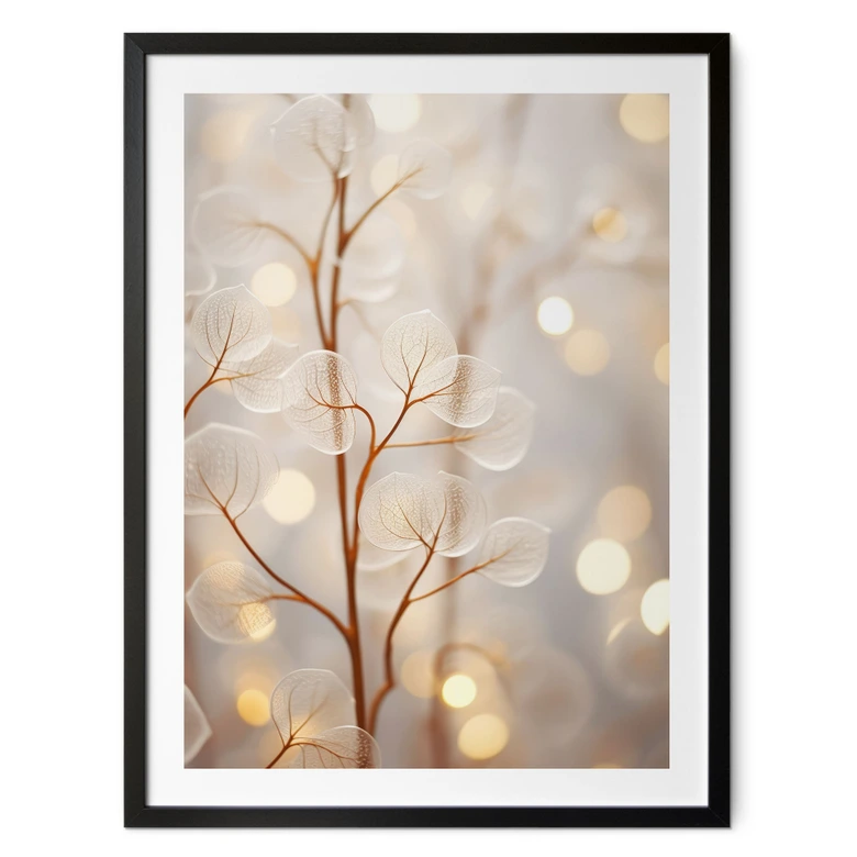 Poster Filigrane Blätter Beige - Treechild 