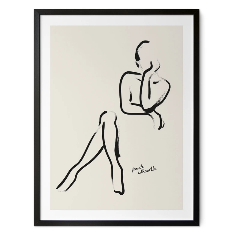 Poster Linien der Weiblichkeit - Treechild 