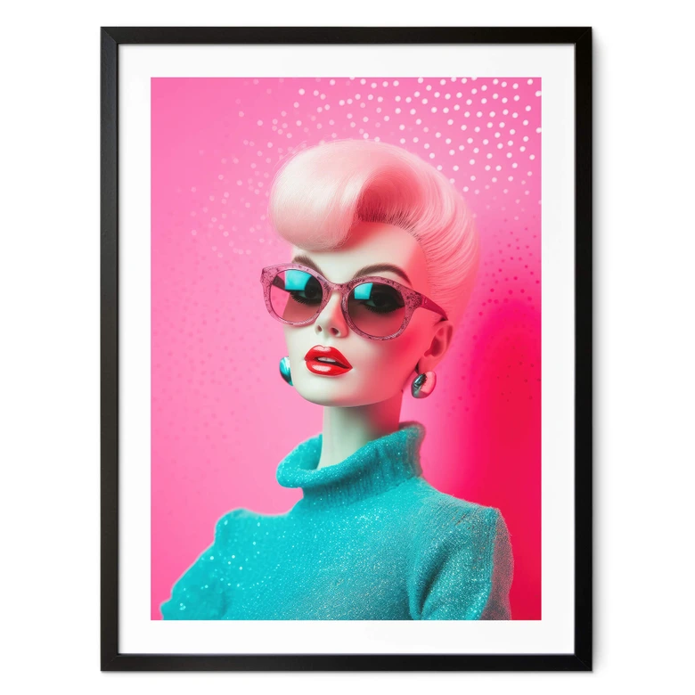 Póster Treechild - Muñeca de moda con gafas de sol 