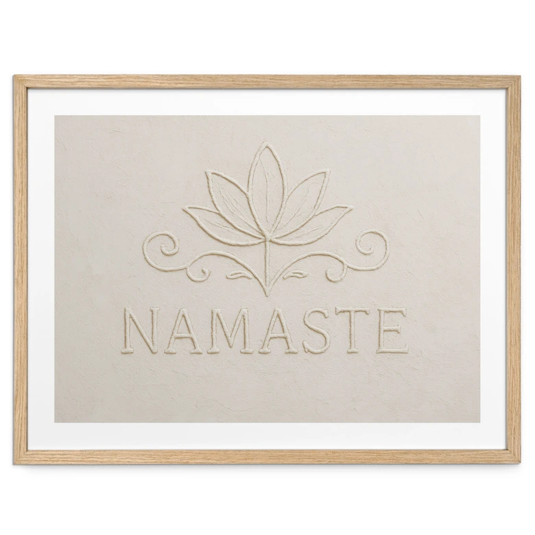 Poster Namaste mit Lotus - Treechild 