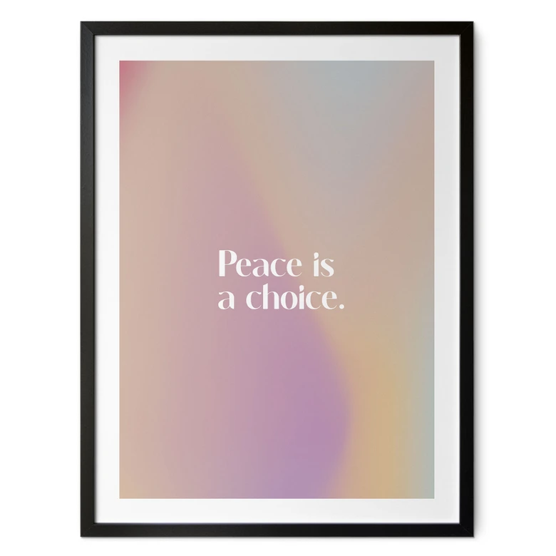 Poster Vrede is een keuze - Treechild 