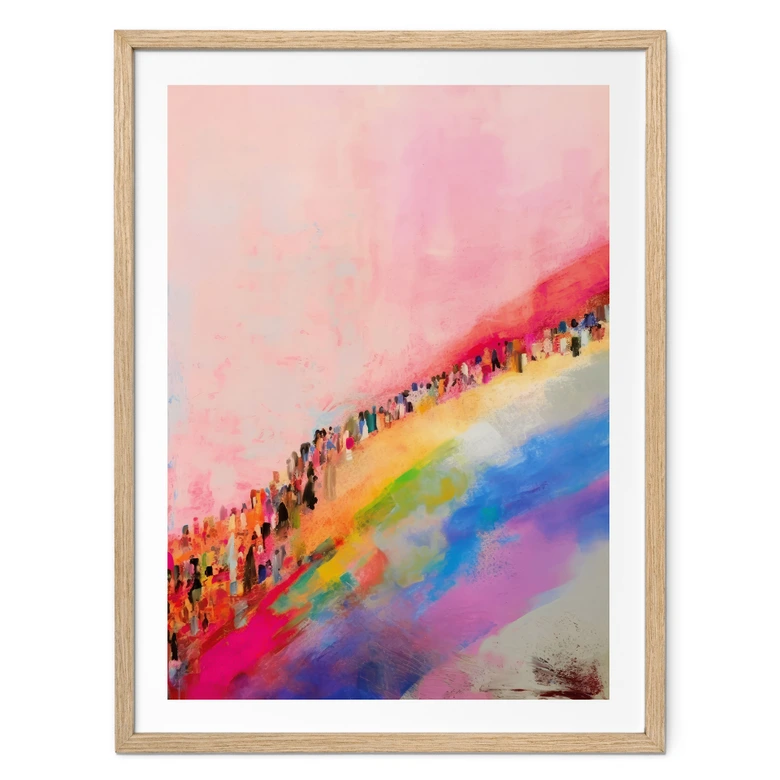 Poster Arc-en-ciel au-dessus de la ville - Treechild 