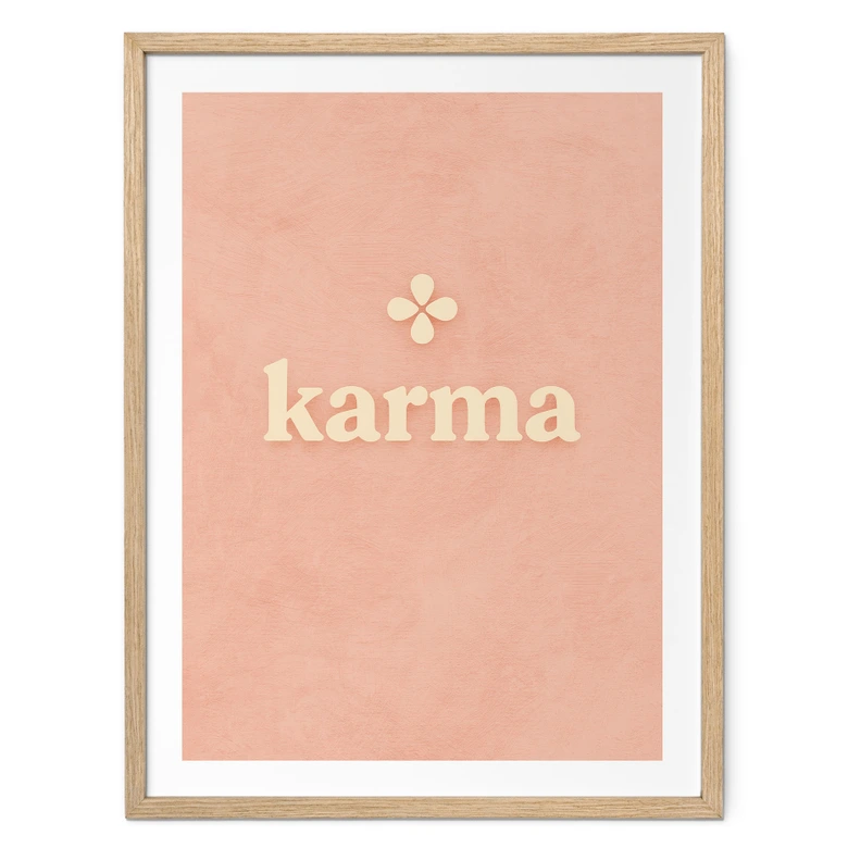Spirituel karma plakat i pink - Treechild 