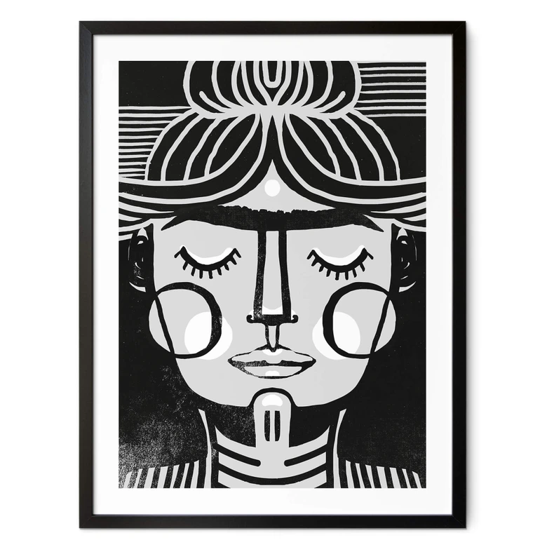Poster Träumende Frida Illustration - Treechild 