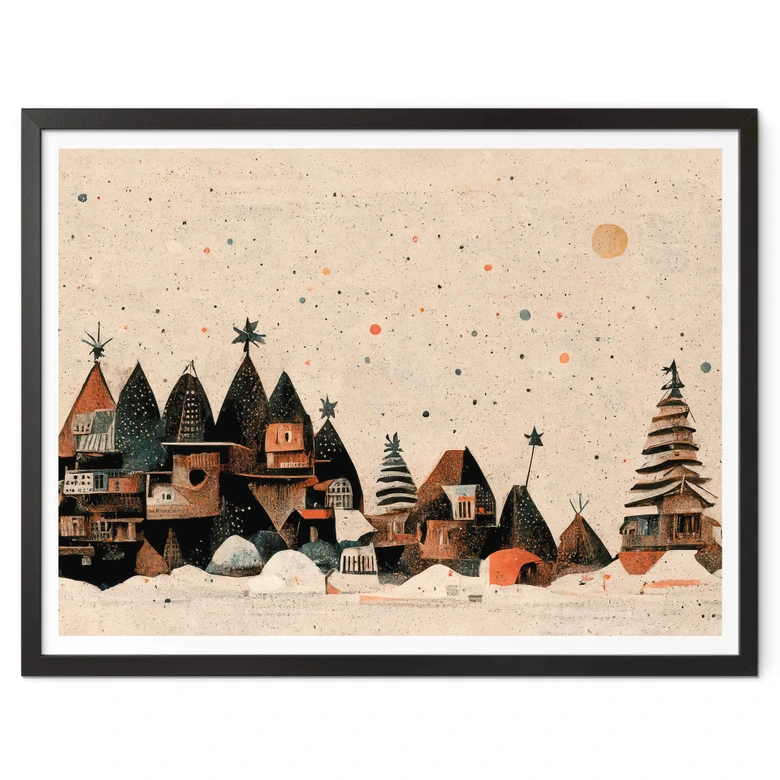 Poster Hiver - Ville de Noël - Treechild 