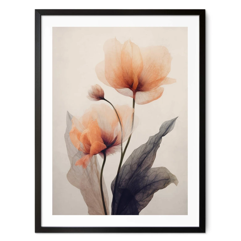 Poster Zarte Blüten - Blumenposter - Treechild 