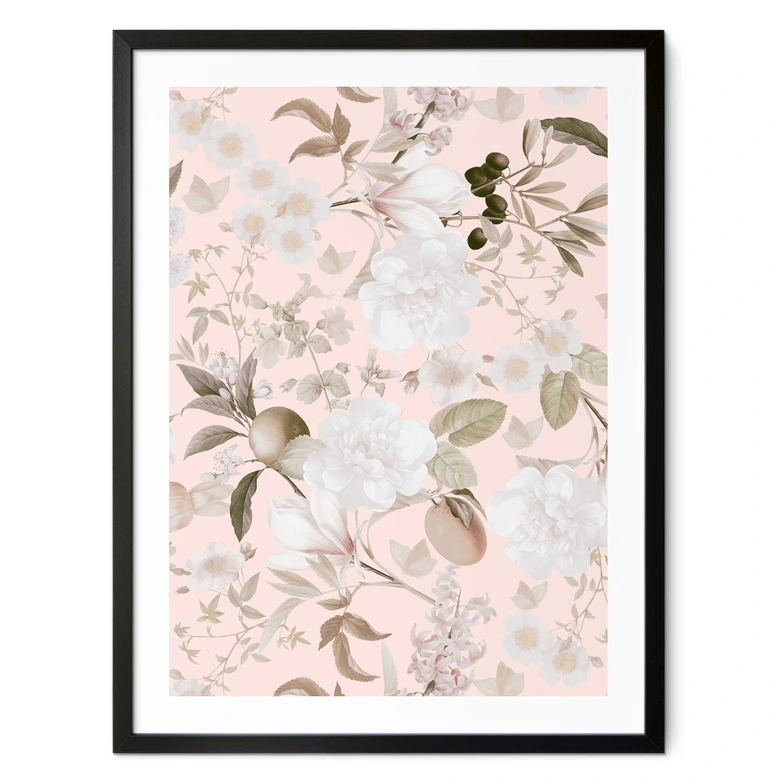 Poster boho-illustration med blommor och frukter - UN Designs 