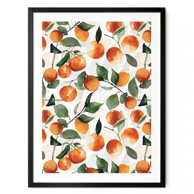 Poster Fruchtige Mandarinen - UN Designs 
