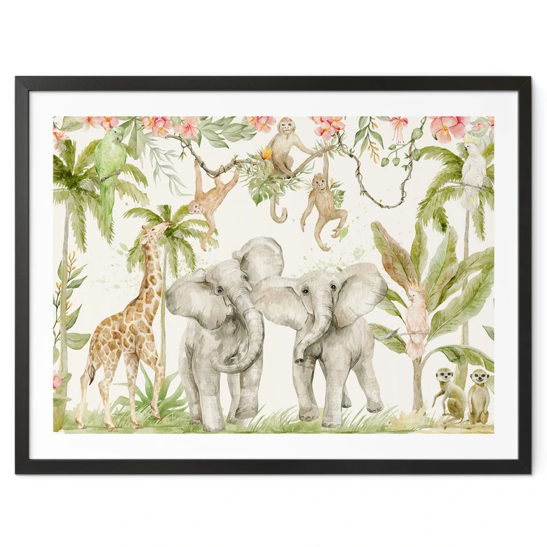 Plakat Dyr i den tropiske jungle - UN Designs 