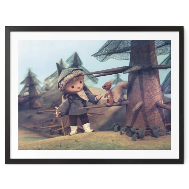 Plakat dla dzieci Nasz Sandman - Sandman spacerujący po lesie 