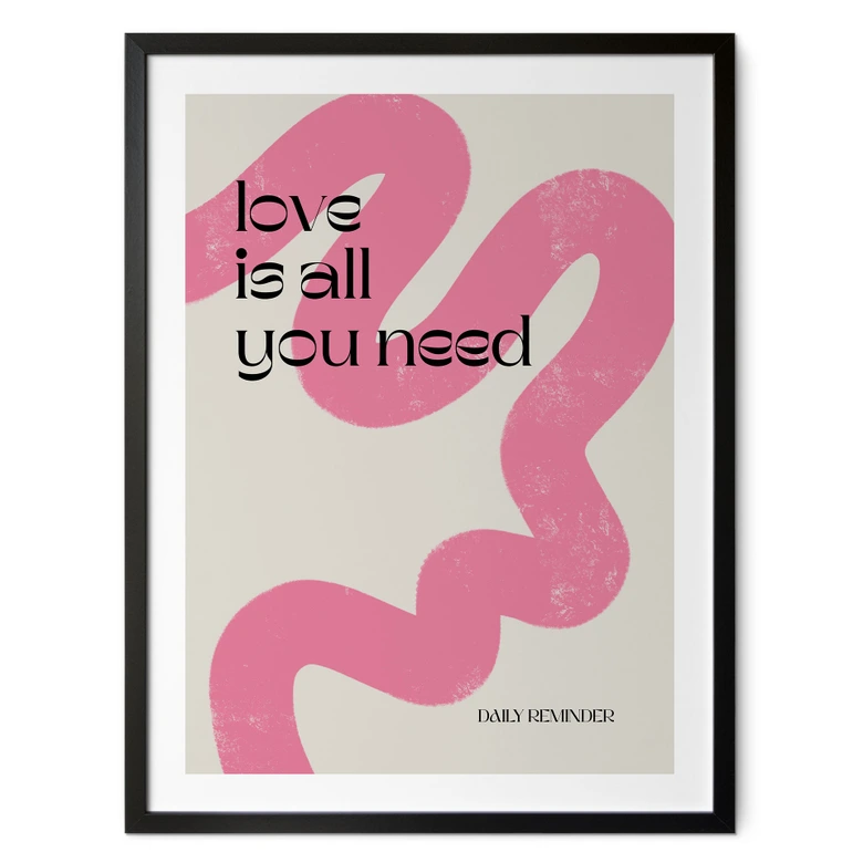 Poster Kärlek är allt du behöver - Volfova 