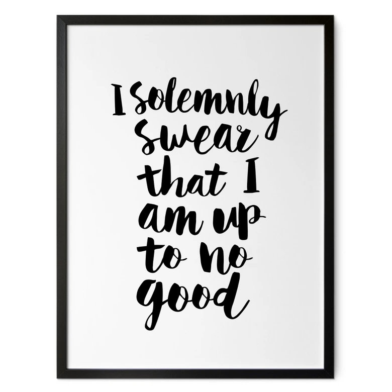 Spruch Poster I solemnly swear - Wilson 