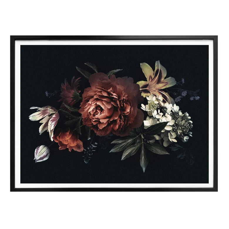 Poster - Blumenbouquet Rot 