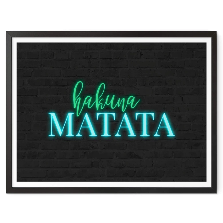 Poster Hakuna Matata - Neonljus 