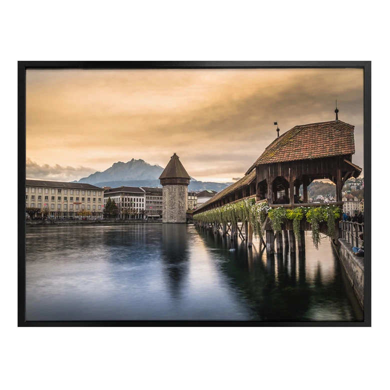 Poster Huber - Old Town Lucerne 