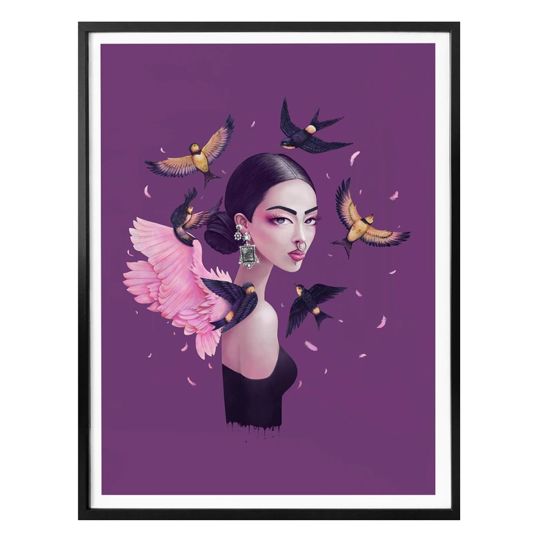 Poster Korenkova - Boho Girl 1 lila 