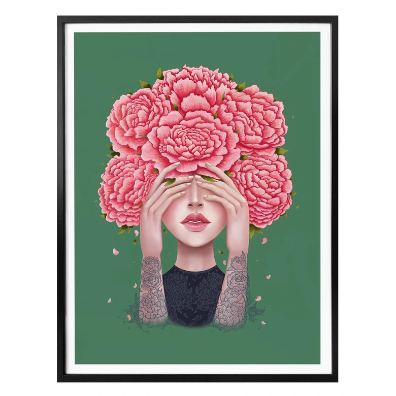 Póster Korenkova - No veo - verde 