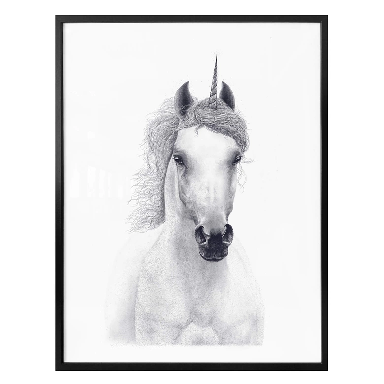 Póster Korenkova - Unicornio blanco 