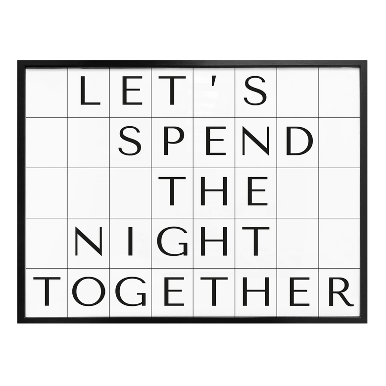 Poster avec grille - Let's spend the night together 