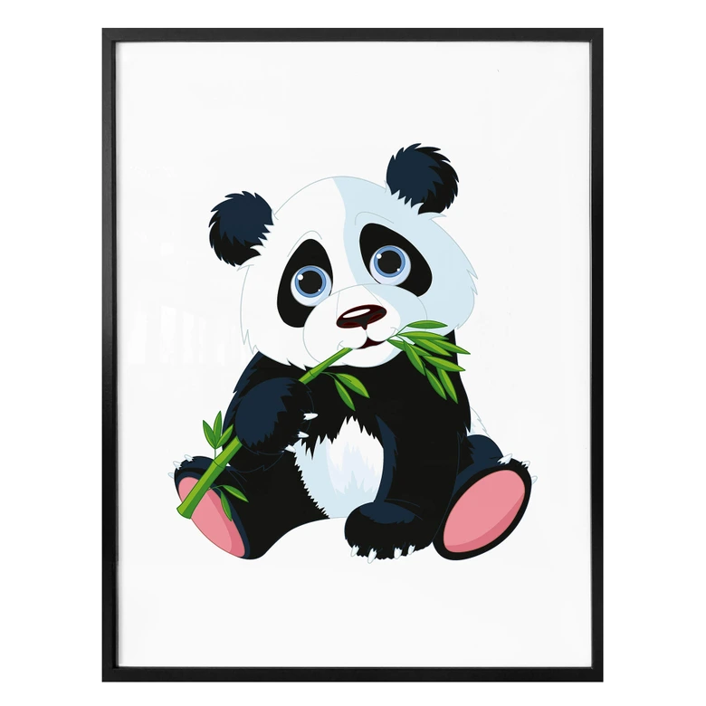 Poster Naschender Panda 