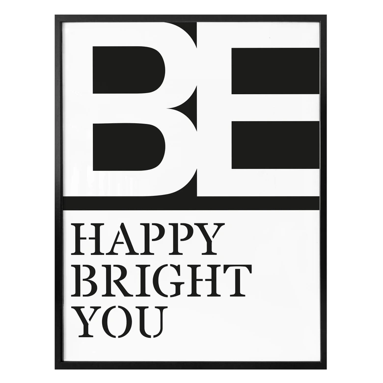 Plakat - Be happy be you 