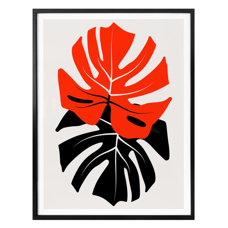 Poster Kubistika - Monstera Duett 
