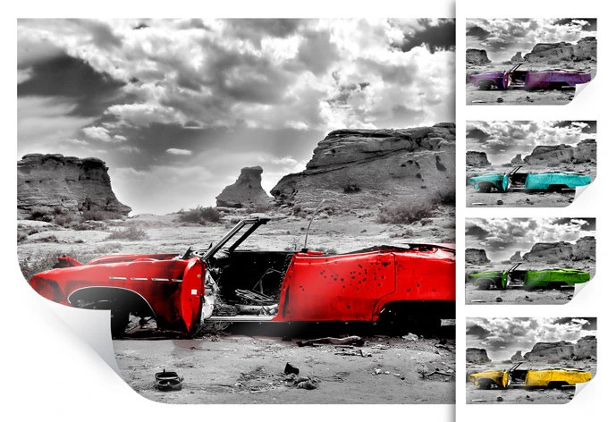 Poster Roter Cadillac 