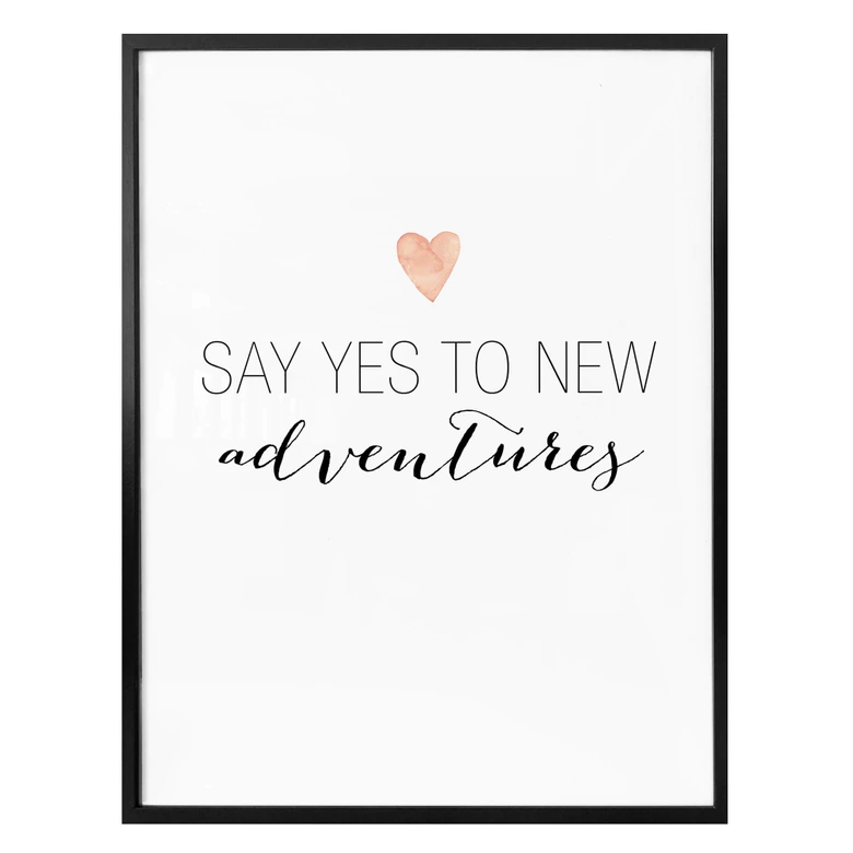 Poster Confetti & Cream - Say yes to new adventures 