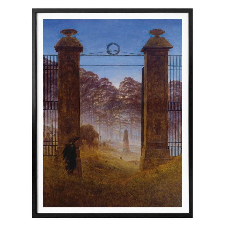 Poster Friedrich - Der Friedhof 