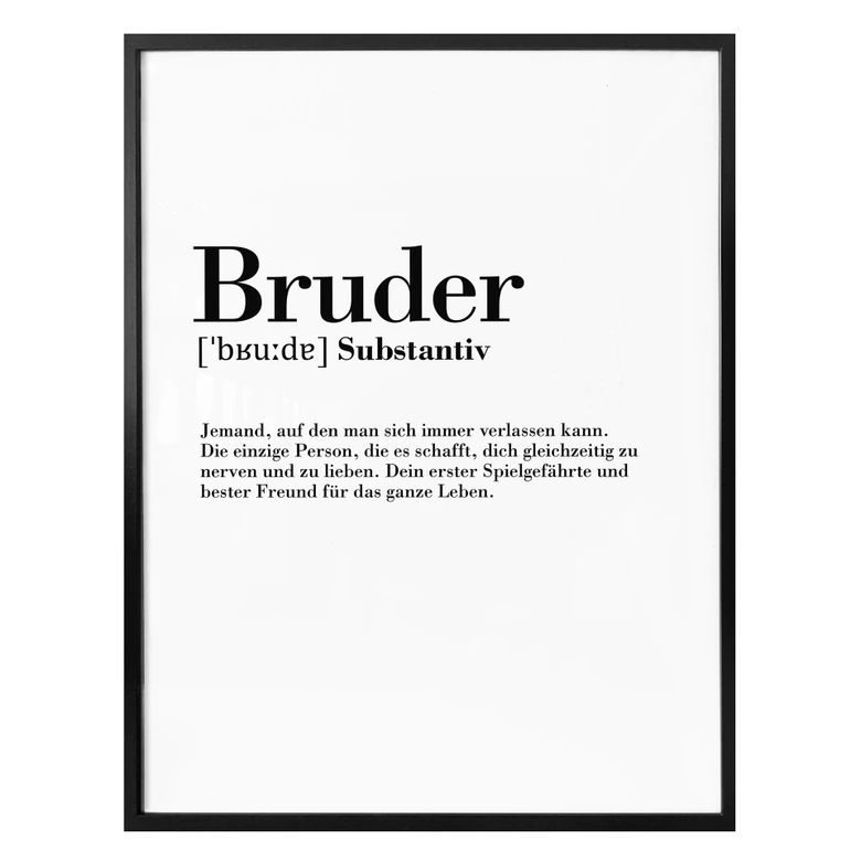 Poster Grammatik - Bruder 