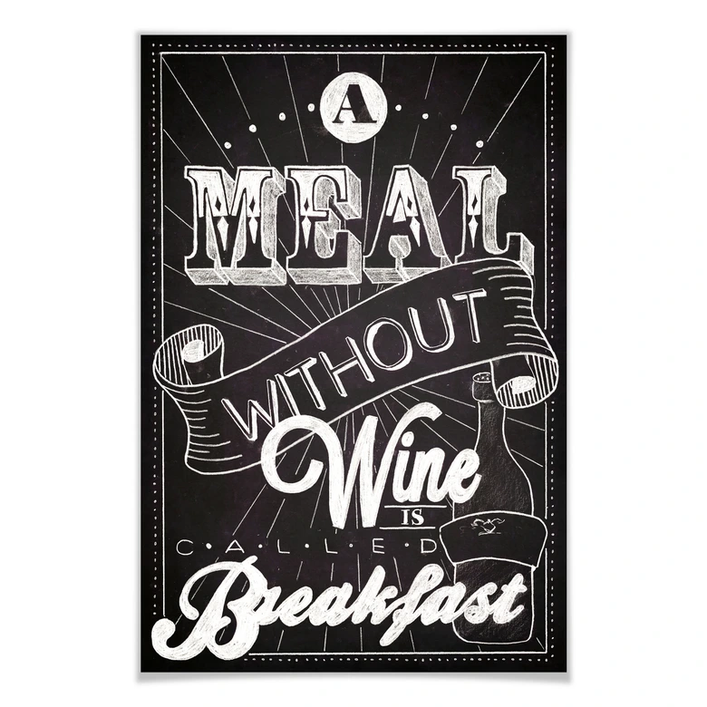 Poster A Meal without Wine 