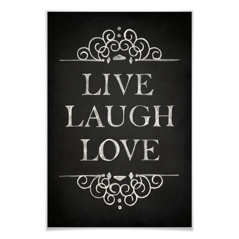 Poster Live Laugh Love 
